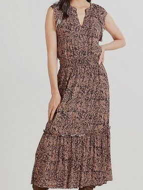 Roan + Ryan Flutter Sleeve Maxi Dress Size Small